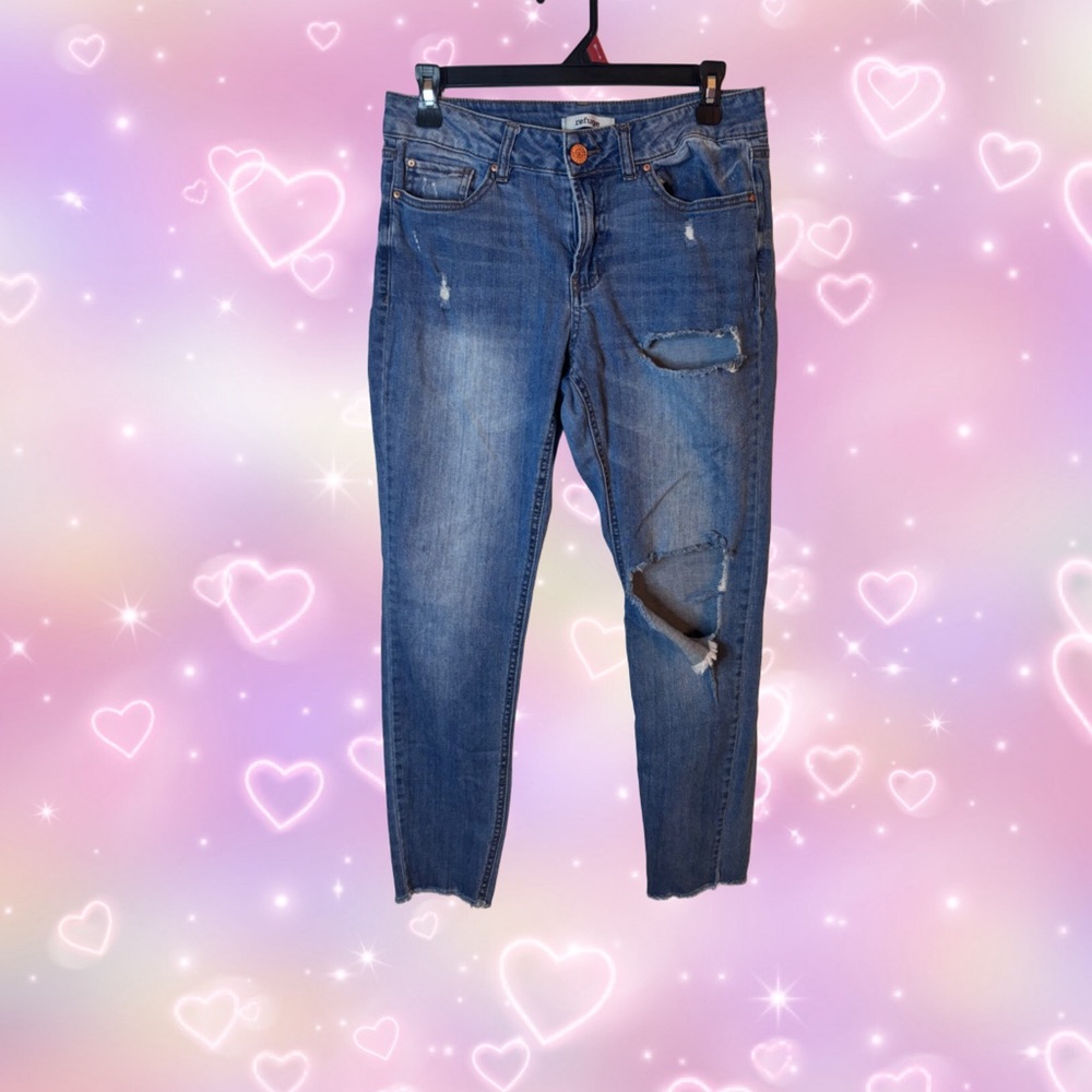 refuge distressed skinny jeans